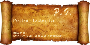 Poller Izabella névjegykártya